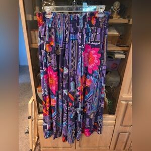 Carole Little Maxi- Multicolor Floral Geometric Actually Are Culottes
